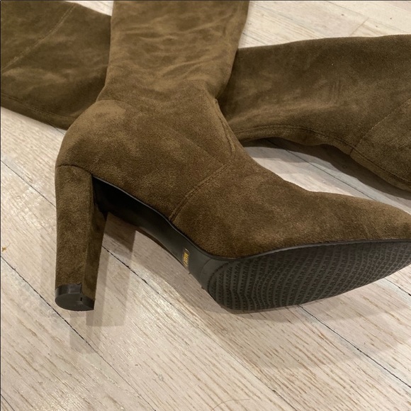 Kaitlyn pan olive green microsuede knee boots nwob   Size 7 - Picture 12 of 13